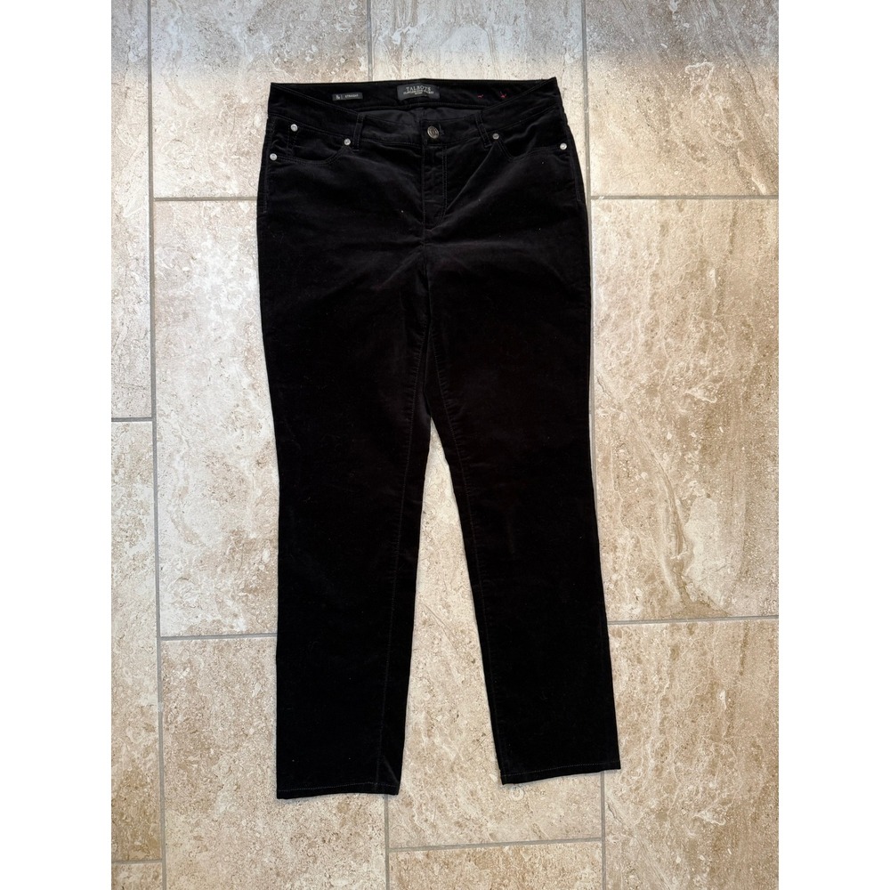 Talbots Flawless Five-Pocket Corduroy Pants Black Straight Leg Petite 8P